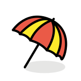 Плажен чадър - OpenMoji