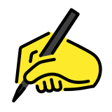 Пишеща ръка - OpenMoji