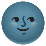Луната в новолуние с лице - Noto Color Emoji