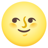 Луната в пълнолуние с лице - Noto Color Emoji