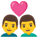 Двойка и сърце: мъж и мъж - Noto Color Emoji