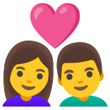 Двойка и сърце: жена и мъж - Noto Color Emoji