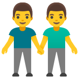 Двама мъже, държащи се за ръце - Noto Color Emoji