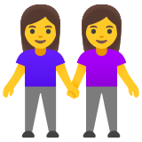 Две жени, държащи се за ръце - Noto Color Emoji