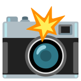 Фотоапарат със светкавица - Noto Color Emoji