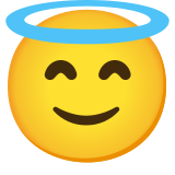 Усмихнато лице с ореол - Noto Color Emoji
