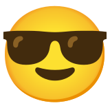 Усмихнато лице със слънчеви очила - Noto Color Emoji