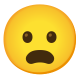 Намръщено лице с отворена уста - Noto Color Emoji