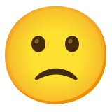 Леко намръщено лице - Noto Color Emoji