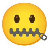 Лице с уста с цип - Noto Color Emoji