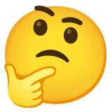 Замислено лице - Noto Color Emoji