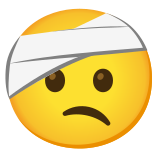 Лице с превръзка на главата - Noto Color Emoji