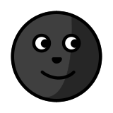 Луната в новолуние с лице - OpenMoji