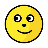 Луната в пълнолуние с лице - OpenMoji