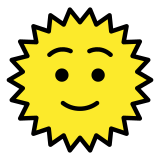 Слънце с лице - OpenMoji