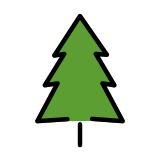 Вечнозелено дърво - OpenMoji