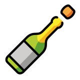 Бутилка с изхвърчаща тапа - OpenMoji