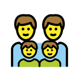Семейство: мъж, мъж, момче, момче - OpenMoji