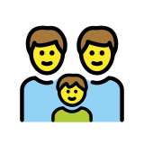 Семейство: мъж, мъж, момче - OpenMoji