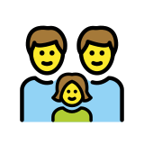 Семейство: мъж, мъж, момиче - OpenMoji