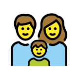 Семейство: мъж, жена, момче - OpenMoji