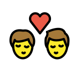 Целувка: мъж и мъж - OpenMoji