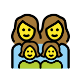 Семейство: жена, жена, момиче, момиче - OpenMoji