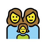 Семейство: жена, жена, момиче - OpenMoji