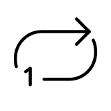Бутон за единично повтаряне - OpenMoji