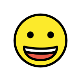 Широко усмихнато лице - OpenMoji
