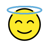 Усмихнато лице с ореол - OpenMoji