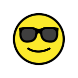 Усмихнато лице със слънчеви очила - OpenMoji