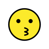 Целуващо лице - OpenMoji
