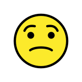 Разтревожено лице - OpenMoji