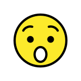 Изненадано лице - OpenMoji