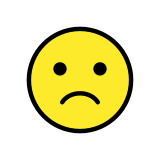 Леко намръщено лице - OpenMoji