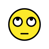 Лице с извъртени нагоре очи - OpenMoji