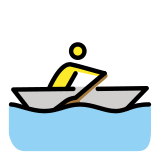 Човек в гребна лодка - OpenMoji