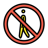 Забранено за пешеходци - OpenMoji