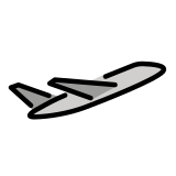Излитащ самолет - OpenMoji