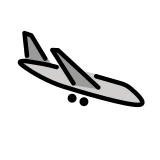 Кацащ самолет - OpenMoji