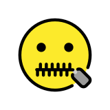 Лице с уста с цип - OpenMoji