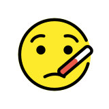 Лице с термометър - OpenMoji
