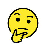 Замислено лице - OpenMoji