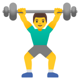 Вдигащ тежести мъж - Noto Color Emoji