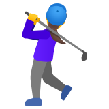 Жена, играеща голф - Noto Color Emoji