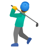 Мъж, играещ голф - Noto Color Emoji