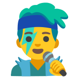 Мъж певец - Noto Color Emoji