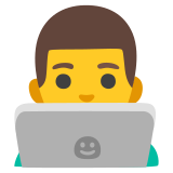 Мъж в сферата на технологиите - Noto Color Emoji