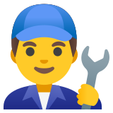 Мъж механик - Noto Color Emoji